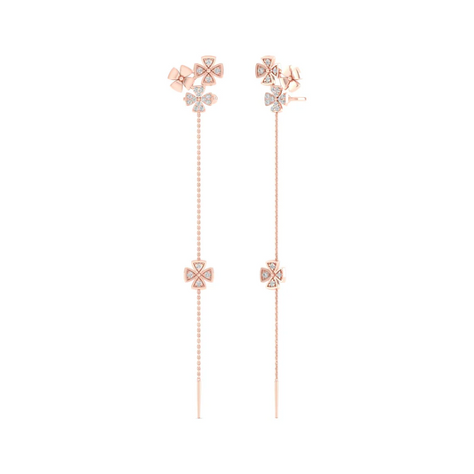 0.30 CTW Lab Grown Diamond Floral Spark Drop Earring