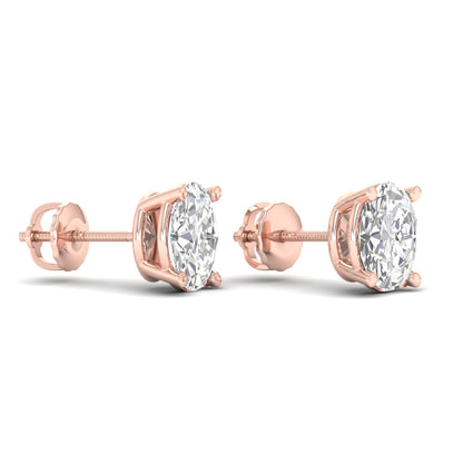 10 CTW Lab Grown Diamond Solitaire Oval Stud Earring