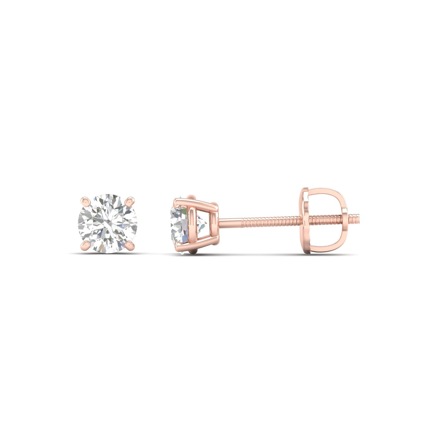0.50 CTW  Lab Grown Diamond Solitaire Small Stud Earring