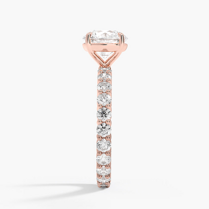 2 CT Round Cut Lab Grown Diamond 18k Solid Gold Ring