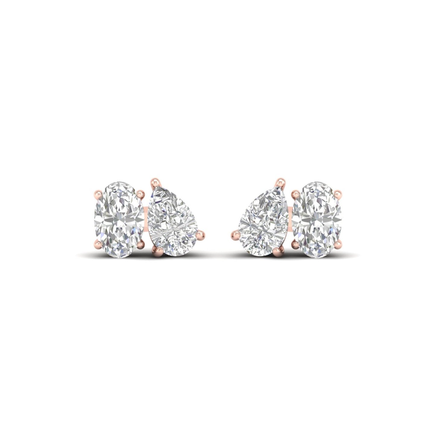 1.50 CTW Lab Grown Diamond Toi At Moi Stud Earring