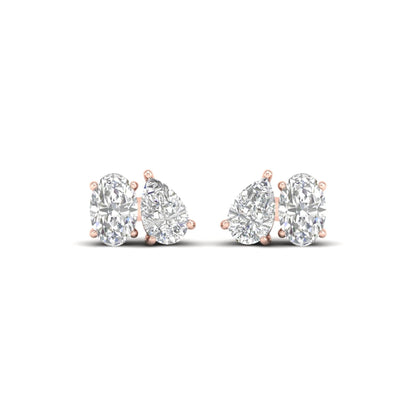 1.50 CTW Lab Grown Diamond Toi At Moi Stud Earring