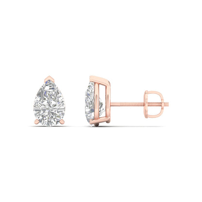 1.50 CTW Lab Grown Diamond Classic Pear Stud Earring