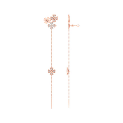 0.30 CTW Lab Grown Diamond Floral Spark Drop Earring