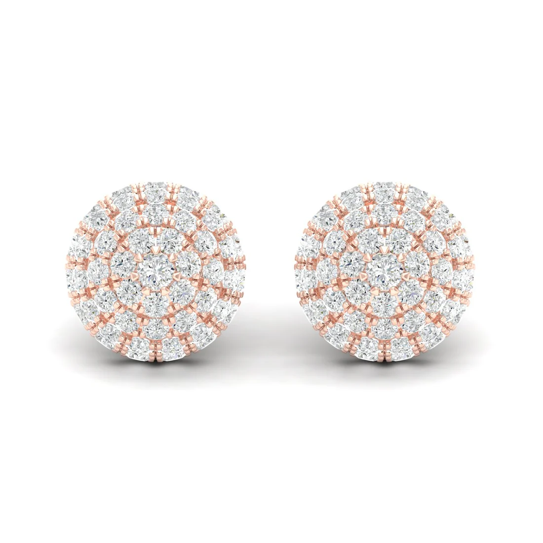 2.12 CTW Lab Grown Diamond Dome Stud Earring