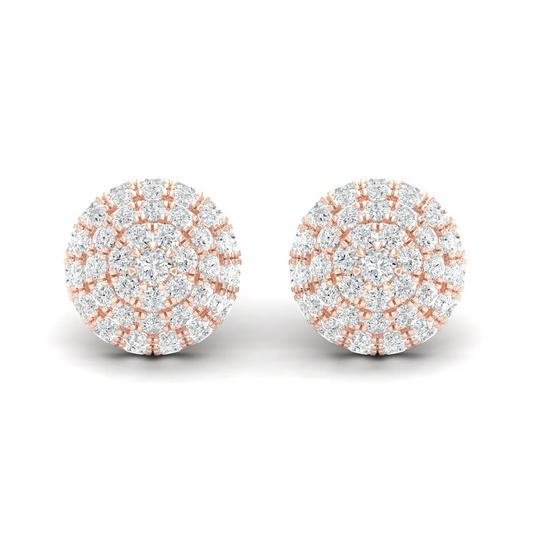 2.12 CTW Lab Grown Diamond Dome Stud Earring