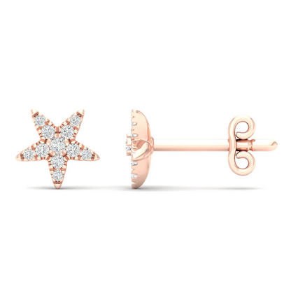 0.16 CTW Lab Grown Diamond Star Shape Stud Earring