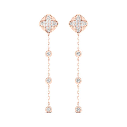 0.30 CTW Lab Grown Diamond Clover Stud Earring