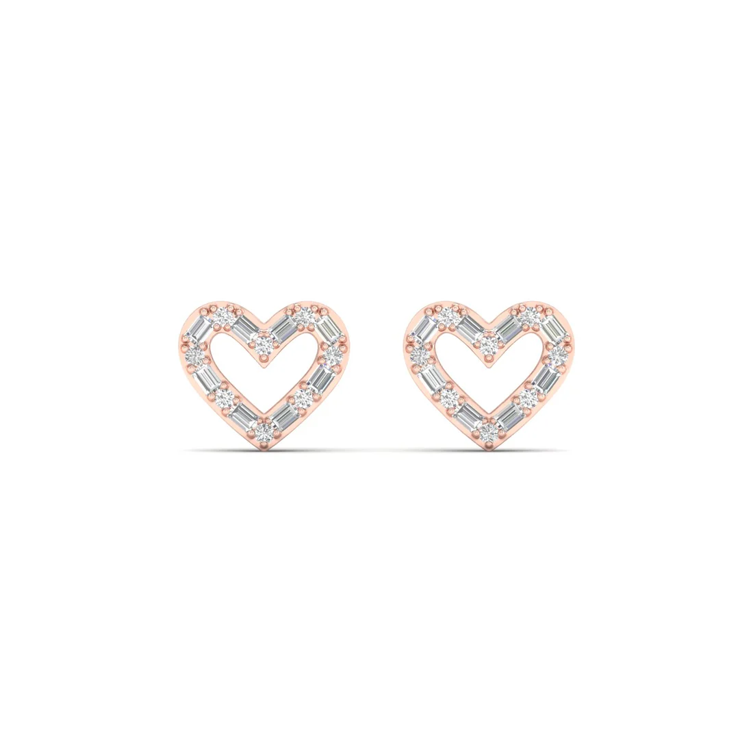 0.25 CTW Lab Grown Diamond Golden Heart Earring