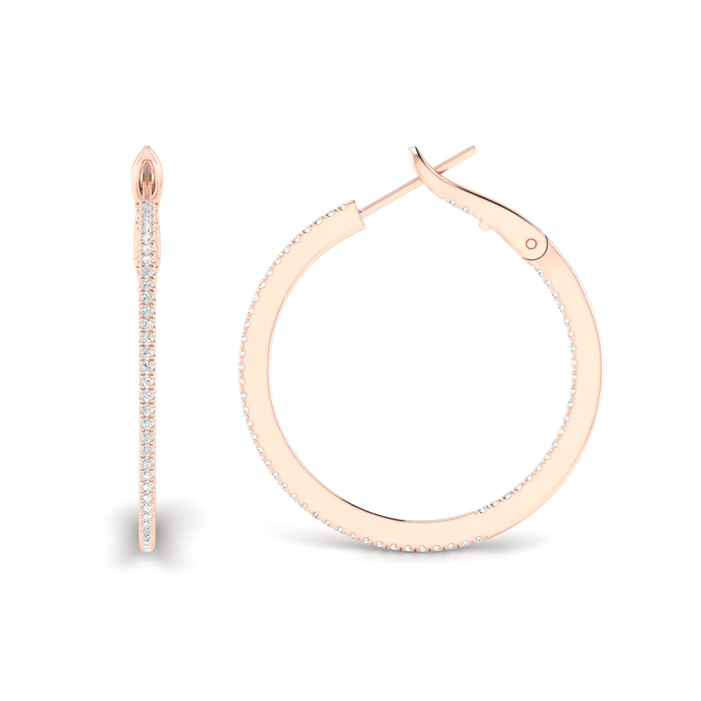 0.40 CTW Lab Grown Diamond Hoop Earring