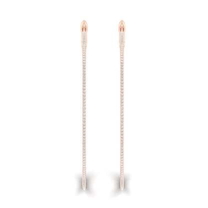 0.98 CTW Lab Grown Diamond Long Hoop Earring