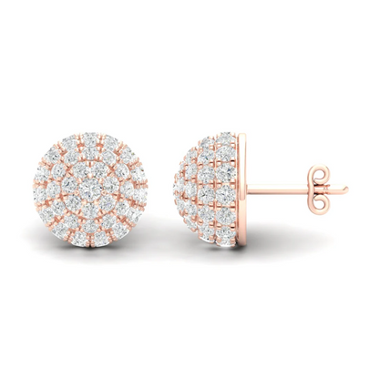 2.12 CTW Lab Grown Diamond Dome Stud Earring