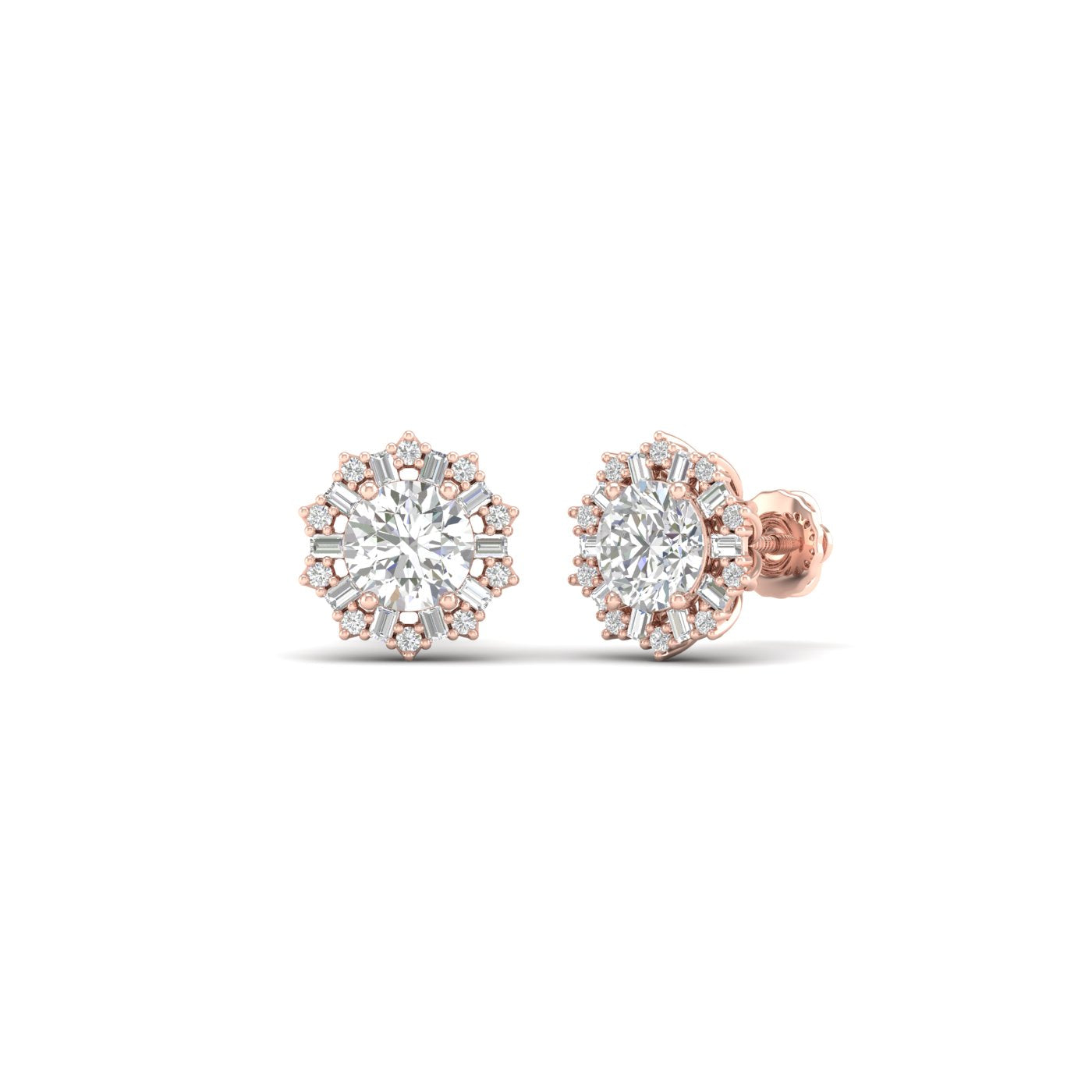 1 CTW Lab Grown Diamond Blossom Stud Earring
