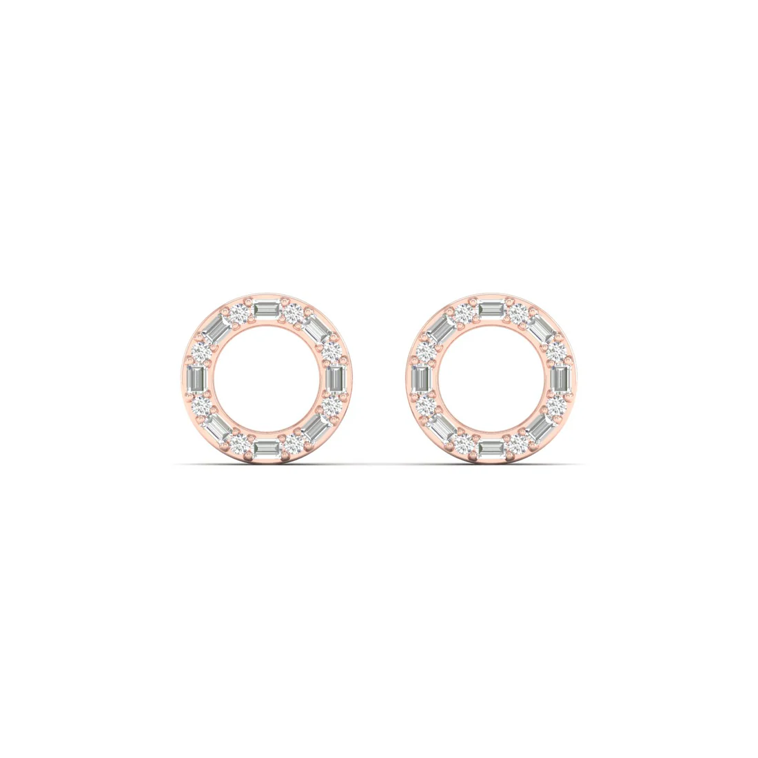 0.25 CTW Lab Grown Diamond Circle Stud Earring