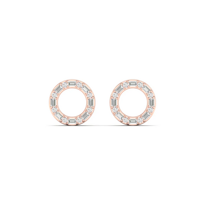 0.25 CTW Lab Grown Diamond Circle Stud Earring