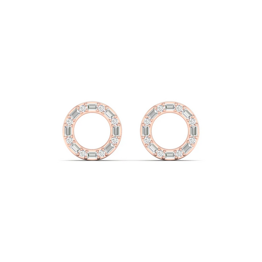 0.25 CTW Lab Grown Diamond Circle Stud Earring