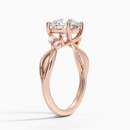 2 CT Lab Grown Diamond Twisted Engagement Ring