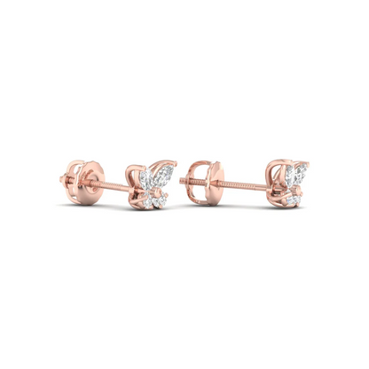 1.12 CTW Lab Grown Diamond Simple Butterfly Stud Earring