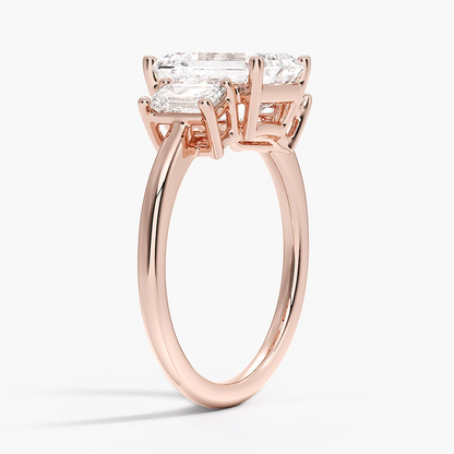 2 CT Lab Grwon Diamond 3 Stone Engagement Ring