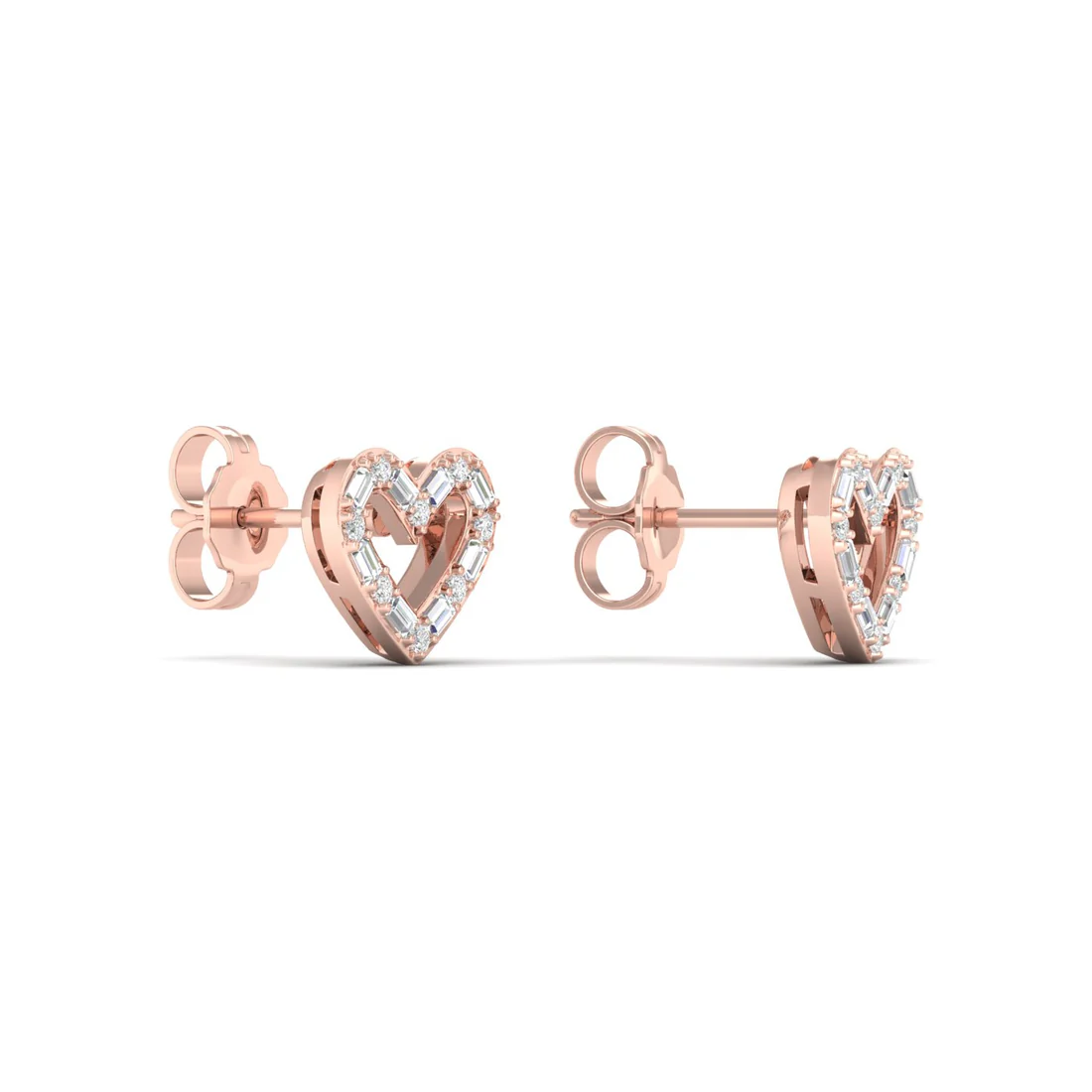 0.25 CTW Lab Grown Diamond Golden Heart Earring