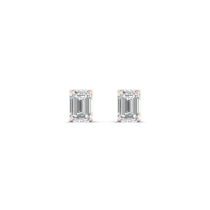 0.50 CTW Lab Grown Diamond Emerald Shape Stud Earring