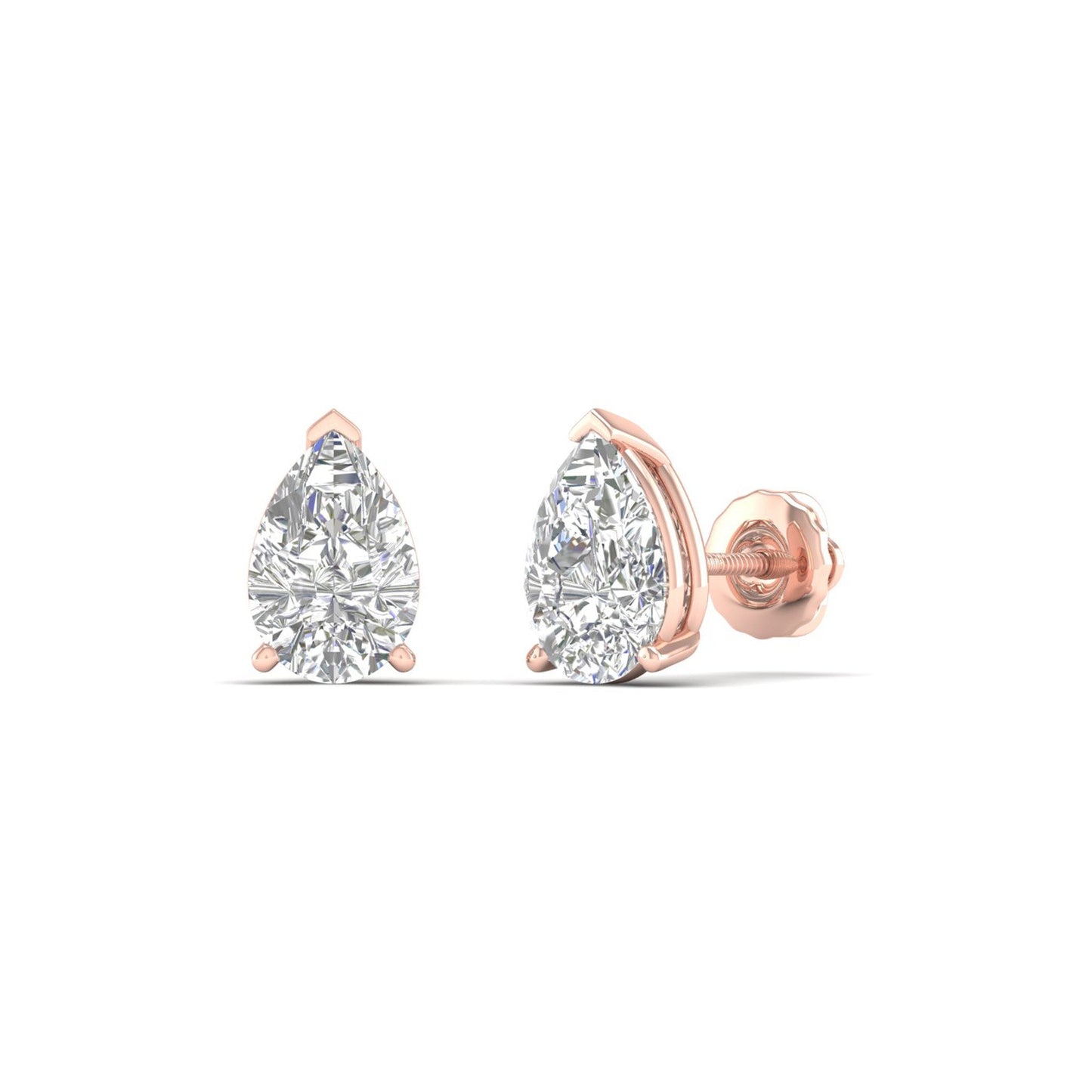 1.50 CTW Lab Grown Diamond Classic Pear Stud Earring