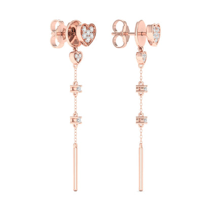 0.230 CTW Lab Grown Diamond Unique Design Drop Earring