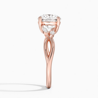 2 CT Lab Grown Diamond Twisted Engagement Ring