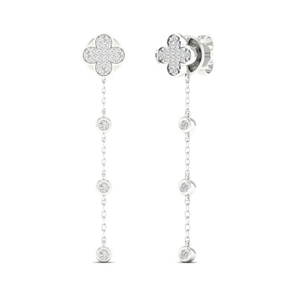 0.30 CTW Lab Grown Diamond Clover Stud Earring