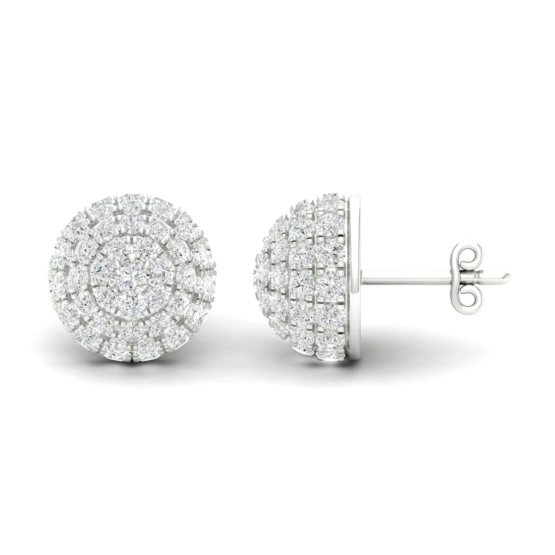 2.12 CTW Lab Grown Diamond Dome Stud Earring