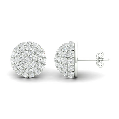 2.12 CTW Lab Grown Diamond Dome Stud Earring