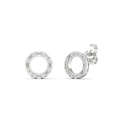 0.25 CTW Lab Grown Diamond Circle Stud Earring