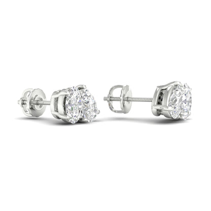 1.50 CTW Lab Grown Diamond Toi At Moi Stud Earring