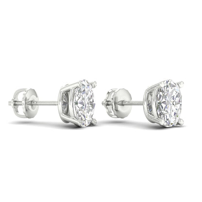 10 CTW Lab Grown Diamond Solitaire Oval Stud Earring