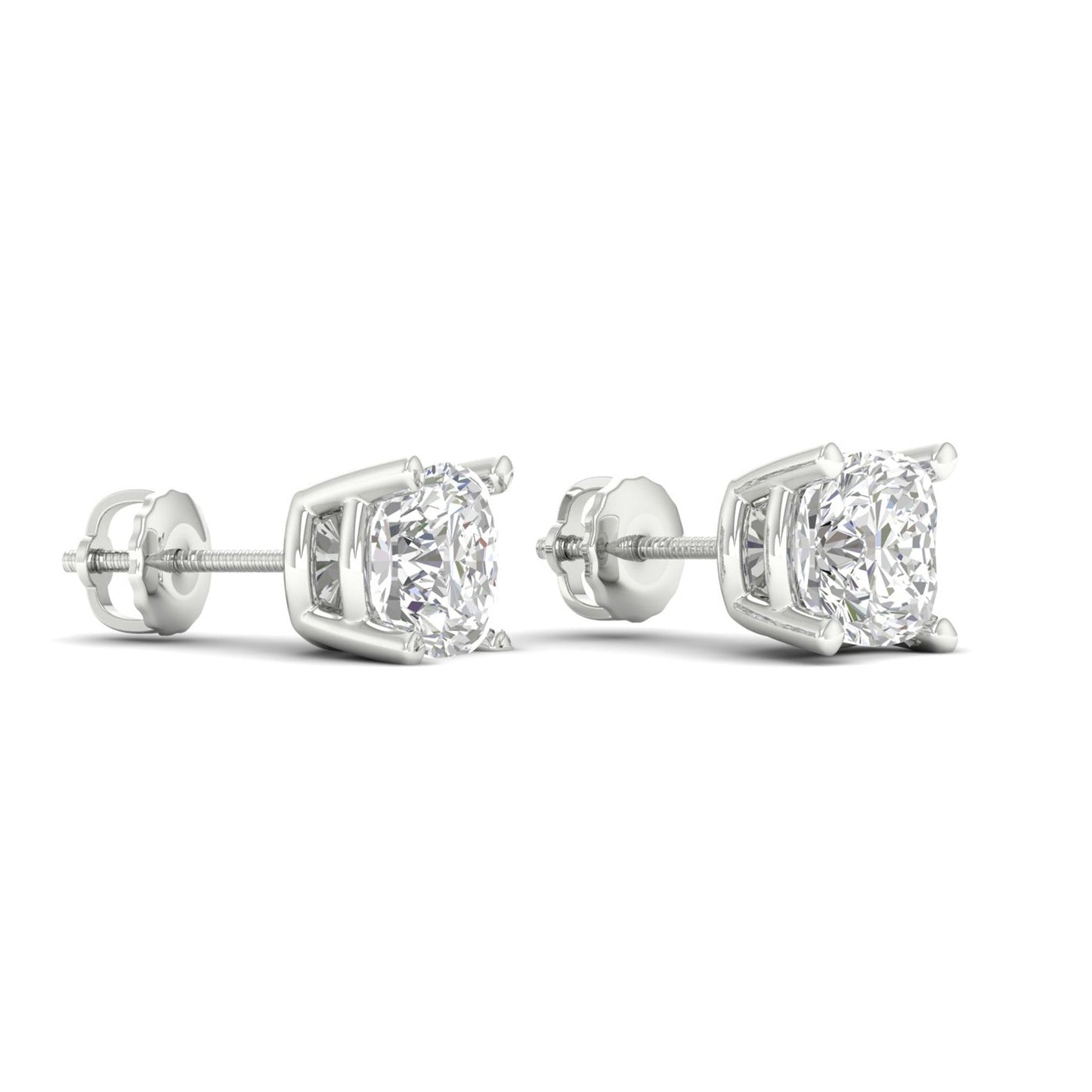 10 CTW Lab Grown Diamond Classic Cushion Stud Earring