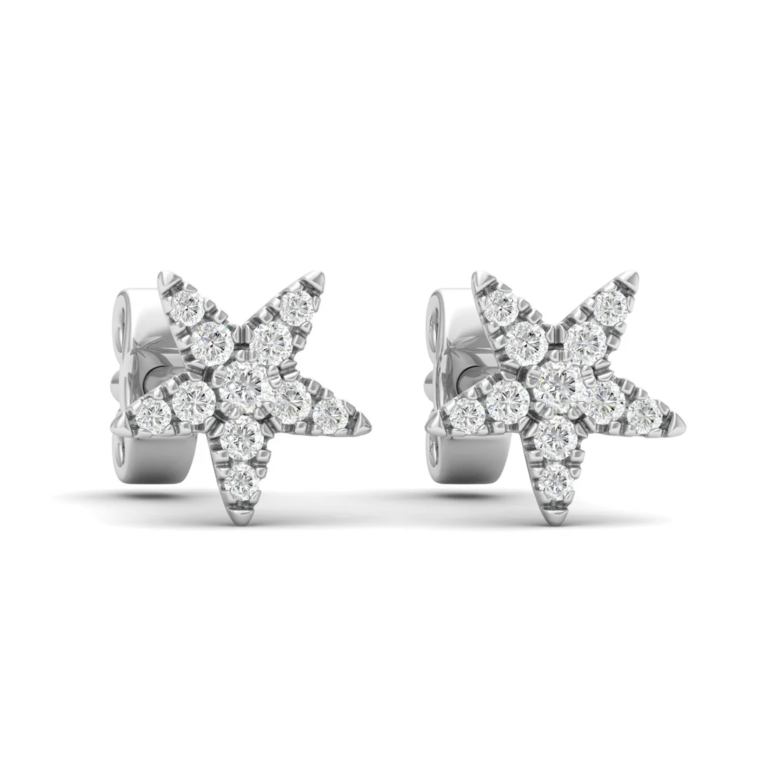 0.16 CTW Lab Grown Diamond Star Shape Stud Earring