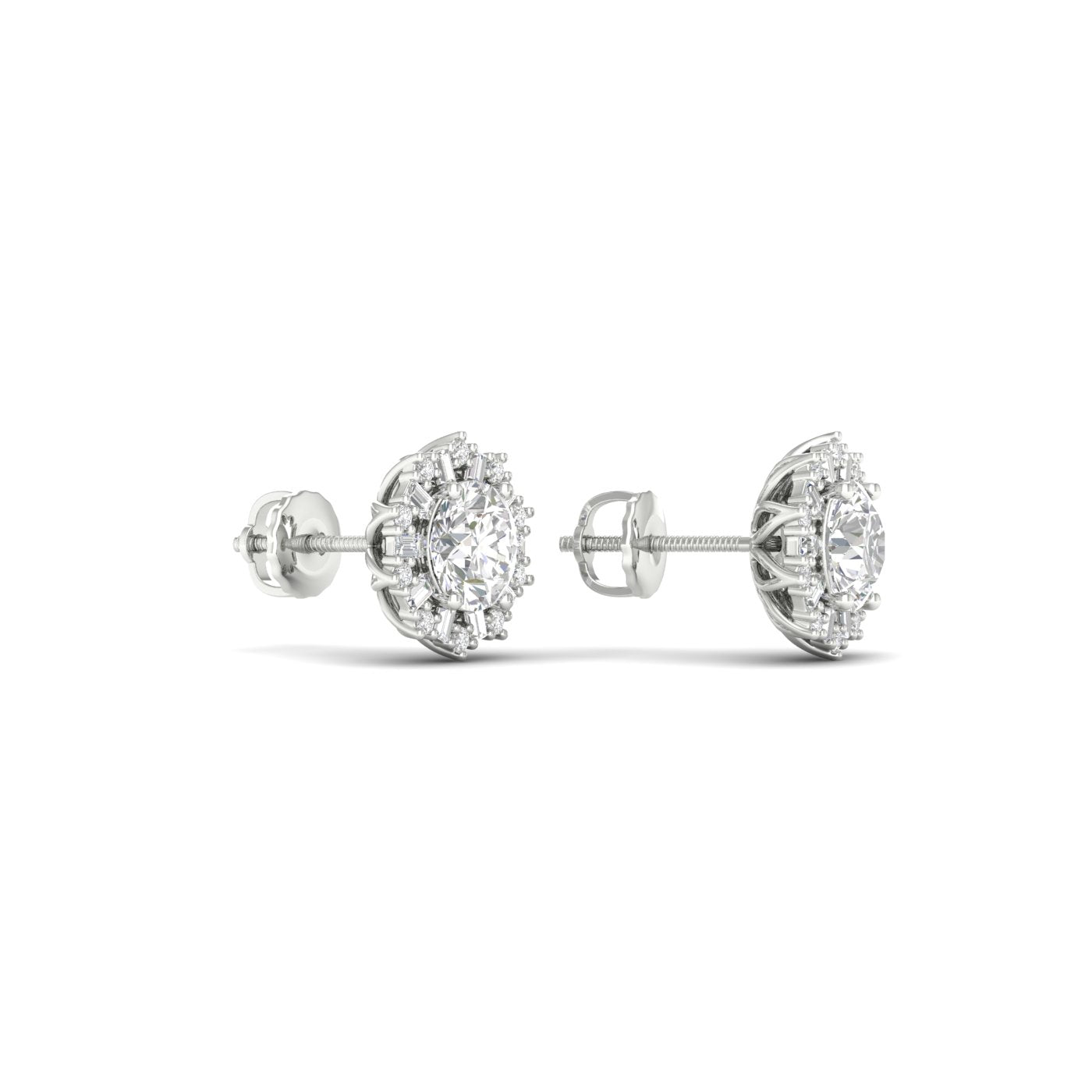 1 CTW Lab Grown Diamond Blossom Stud Earring