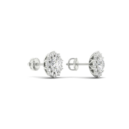 1 CTW Lab Grown Diamond Blossom Stud Earring