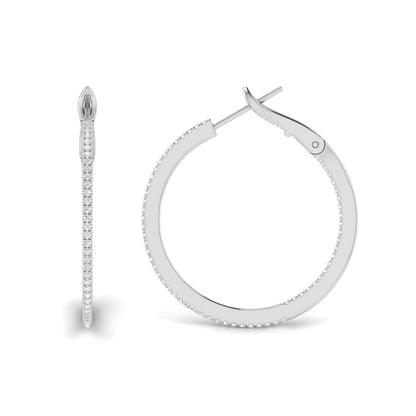 0.40 CTW Lab Grown Diamond Hoop Earring