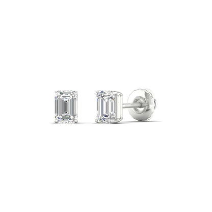 0.50 CTW Lab Grown Diamond Emerald Shape Stud Earring