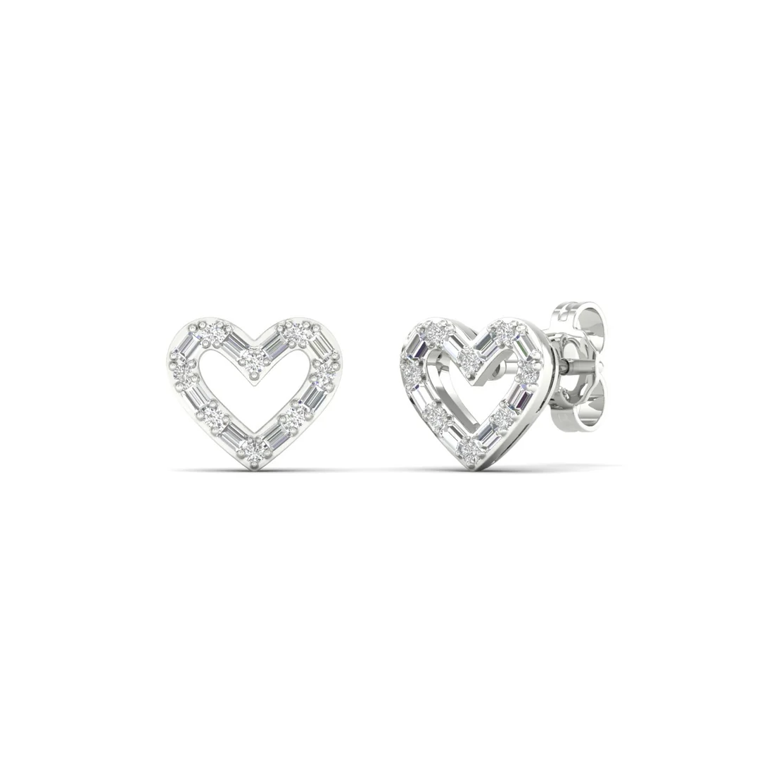 0.25 CTW Lab Grown Diamond Golden Heart Earring