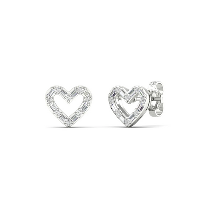 0.25 CTW Lab Grown Diamond Golden Heart Earring