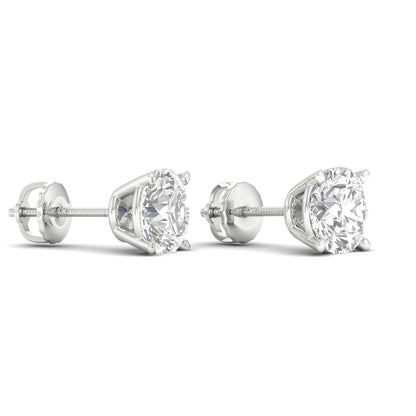 10 CTW Lab Grown Diamond Solitaire Round Stud Earring