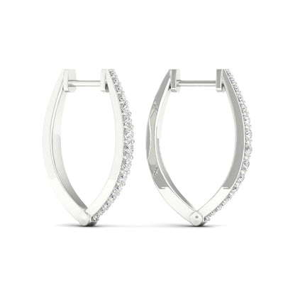 0.50 CTW Lab Grown Diamond Luna Curve Hoop Earring