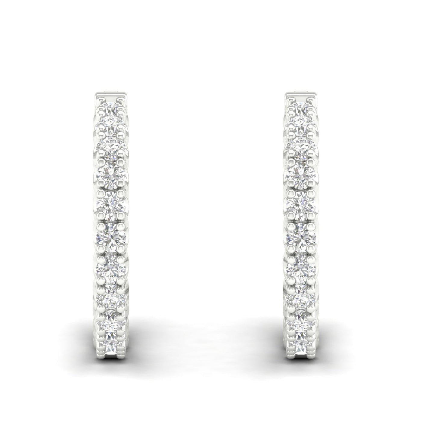 4 CTW Lab Grown Diamond Classic Small Hoop Earring