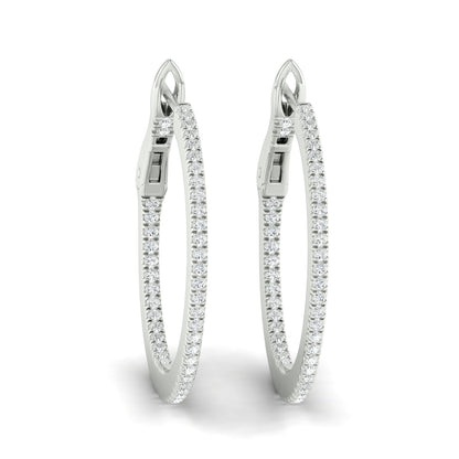0.30 CTW Lab Grown Diamond Small Hoop Earring
