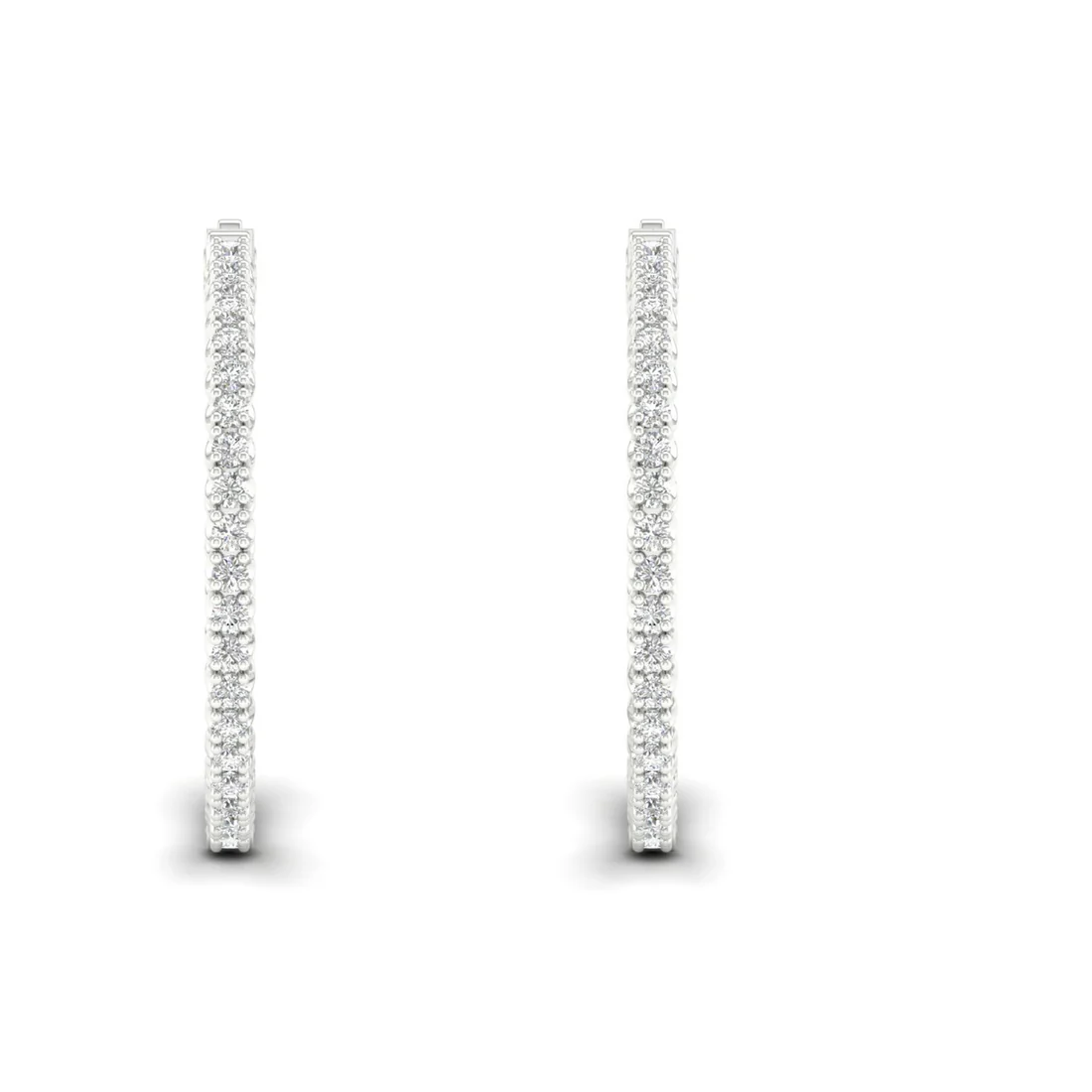 3.10 CTW Lab Grown Diamond Big Hoop Earring
