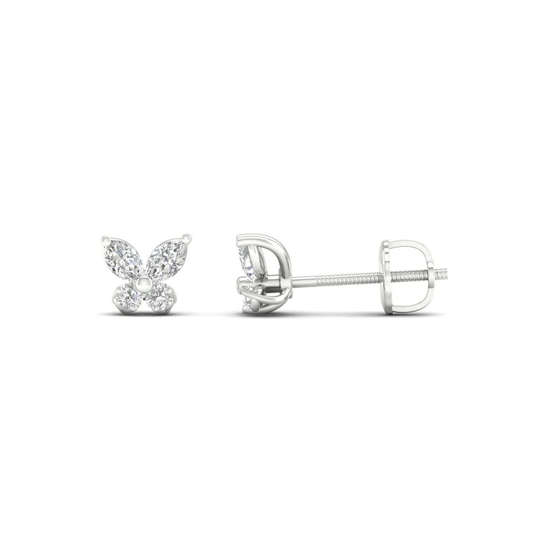 1.12 CTW Lab Grown Diamond Simple Butterfly Stud Earring