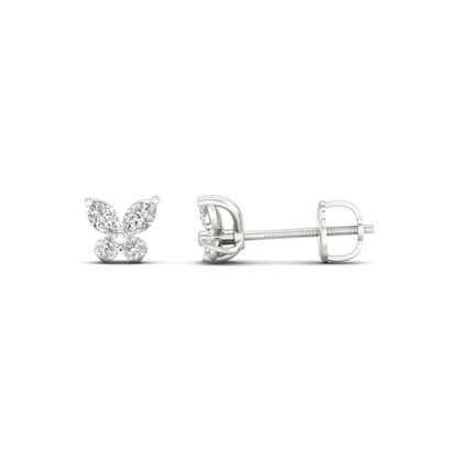 1.12 CTW Lab Grown Diamond Simple Butterfly Stud Earring