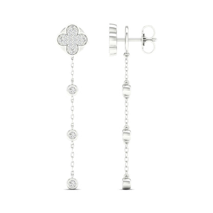 0.30 CTW Lab Grown Diamond Clover Stud Earring